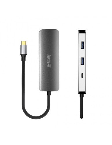 Urban Factory HUBEE 4 IN 1 : HUB USB-C WITH 2 USB-A / 1 HDMI 4K AND 1 USB-C 100W PD