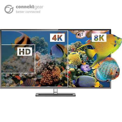 connektgear 1m V1.4 8K DisplayPort Connector Cable - Male to Male Gold Lockable Connectors