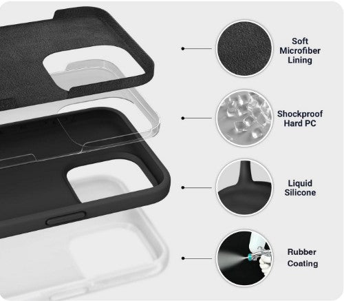 eSTUFF ES67 mobile phone case 15.5 cm (6.1") Cover Black