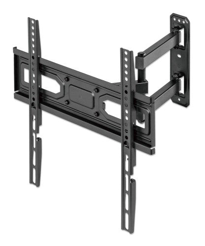 Manhattan Wall Mount for TV & Monitors (Full Motion), For screens 32" to 55", VESA compatability: all between 100x100mm and 400x400mm - check the dimensions of the four mounting holes on back of screen to ensure it fits, Max 35kg, Black, Bracket