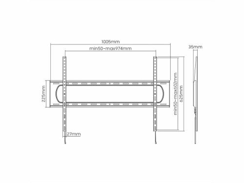 VALUE 17.99.1226 TV mount/stand 3.05 m (120") Black
