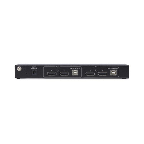 StarTech.com 2-Port Dual-Monitor DisplayPort KVM Switch with Dual View Video Matrix, 4K 60Hz, 4x USB Hub Ports, Hotkey Switching, DP 1.2 Matrix KVM, TAA Compliant