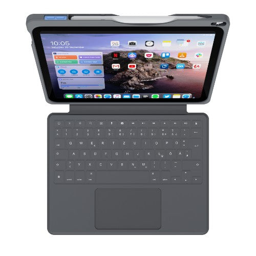 DEQSTER Smart Rugged Touch PLUS Keyboard for iPad 10.9" (10th Gen.), QWERTY Layout