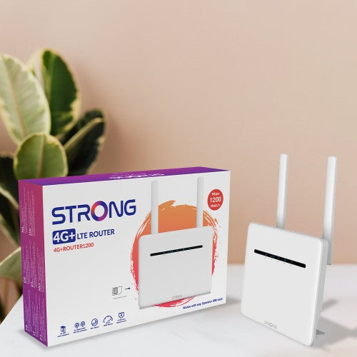 Strong 4G+ LTE Router 1200 UK wireless router Gigabit Ethernet Dual-band (2.4 GHz / 5 GHz) White