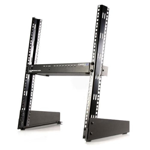 StarTech.com 2-Post 12U Desktop Server Rack, Small Open Frame 19in Computer Rack, Compact Network Rack for AV / Studio / Data / IT Equipment - Free Standing Two-Post Home/Office Rack