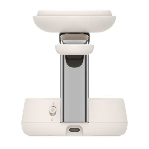 Belkin WIZ040MYSD mobile device charger Headphones, Smartphone Chrome, White USB Wireless charging Fast charging Indoor