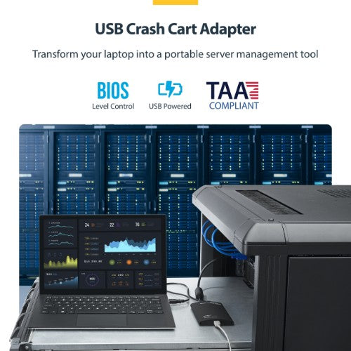 StarTech.com KVM Console to USB 2.0 Portable Laptop Crash Cart Adapter