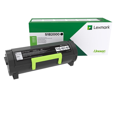 Lexmark 51B2000 Toner-kit return program, 2.5K pages ISO/IEC 19752 for Lexmark MS 317/417/517