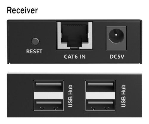 Digitus USB 2.0 CAT extender, 4 port USB-A, 150m