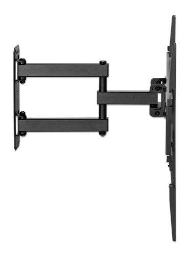 Manhattan Wall Mount for TV & Monitors (Full Motion), For screens 32" to 65", VESA compatability: all between 100x100mm and 600x400mm - check the dimensions of the four mounting holes on back of screen to ensure it fits, Max 35kg, Black, Bracket, Lifetime