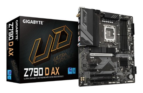 GIGABYTE Z790 D AX Motherboard - Supports Intel Core 14th Gen CPUs, 12+1+1 Phases Digital VRM, up to 7600MHz DDR5 (OC), 3xPCIe 4.0 M.2, Wi-Fi 6E, 2.5GbE LAN, USB 3.2 Gen 2