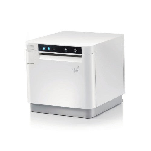 Star Micronics MCP31CBI WT E+U, mPOS Receipt Printer - 400mm/s Direct Thermal, 58/80mm paper width, Bluetooth, USB-C with Power Delivery for iOS / Android, Ethernet LAN, USB-A peripheral hub, CloudPRNT Next, White Case, EU UK, 24VDC PS included, MCP31CBI