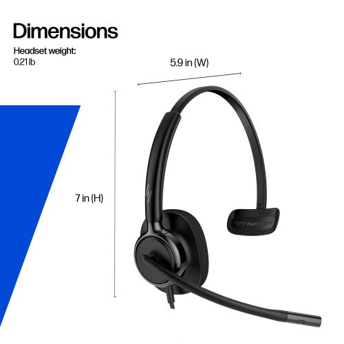 HP Poly Mission 425 Stereo USB Wired Headset Classic (Bulk)
