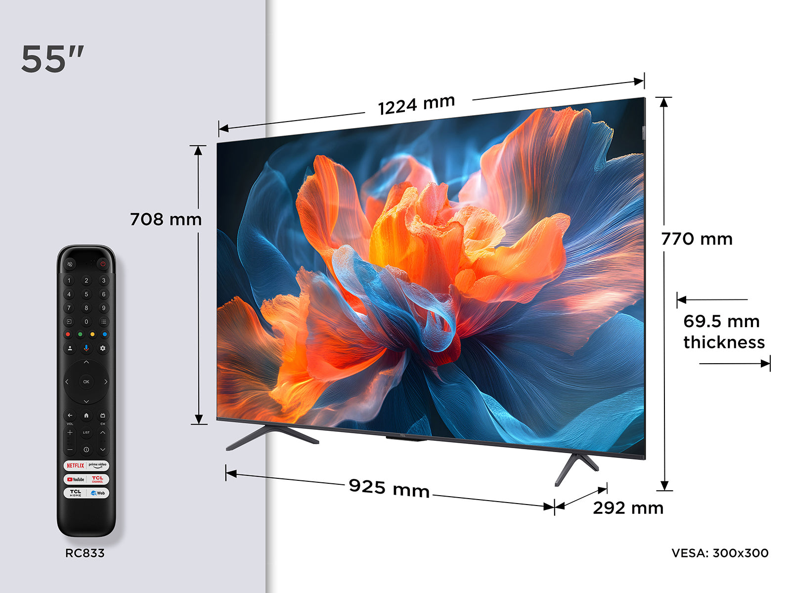 TCL 55" T8C QLED 4K Ultra HD Smart TV | 55T8C