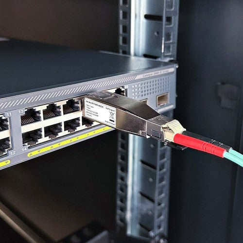 StarTech.com Gigabit Fiber to RJ45 Ethernet Media Converter Dongle, Optical Singlemode 10km/Multimode 800m, PoE Powered, Compact Design, Metal Housing, Micro Mini, TAA
