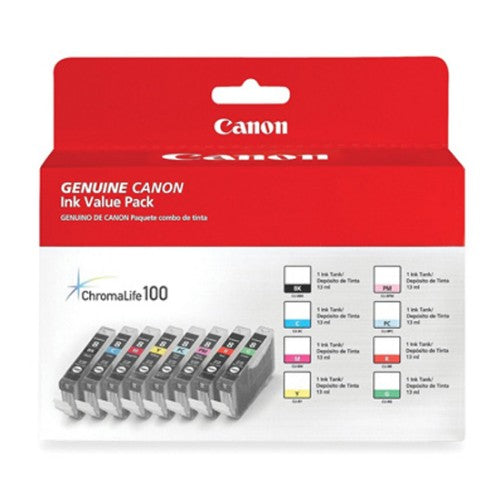 Canon 6384B010/CLI-42 Ink cartridge multi pack Bk,C,M,Y,LC,LM, GY,LGY 835 Photos 8x13ml Pack=8 for Canon Pixma Pro 100