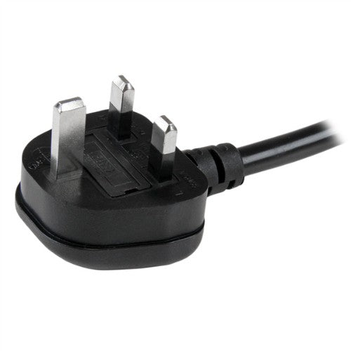 StarTech.com 6ft (2m) UK Computer Power Cable, 16AWG, BS 1363 to C19, 13A 250V, Black Replacement AC Power Cord, UK Power Cable for PC and Network Equipment