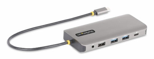 StarTech.com USB-C Triple-Monitor Multiport Adapter, Dual 4K 60Hz + 4K 30Hz HDMI & DisplayPort, 4-Port USB Hub, 100W PD Pass-Through, GbE, SD/MicroSD Card Readers