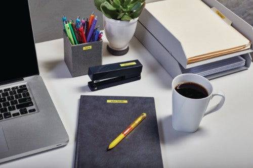 Dymo 45018/S0720580 DirectLabel-etikettes black on yellow 12mm x 7m for Dymo D1 6-12mm/19mm/24mm/9-12mm/9-19mm