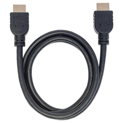 Manhattan HDMI 4K@60Hz Cable with Ethernet - CL3 rated, 1m, Suitable for In-Wall use, For ALL 4K & 1080p/HD uses - when upgrading now or have it ready for when you need it, Male to Male, Black, Ultra HD 4k x 2k, Lifetime Warranty, Premium High Speed
