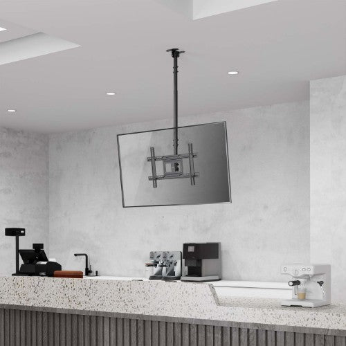 Manhattan Ceiling Mount for TV & Monitors, For screens: 37" to 65", Adjustable height: 70-157 cm, VESA compatability: all between 200x200 to 600x400mm - check the dimensions of the four mounting holes on back of screen to ensure it fits, Max 50kg, LFD, Br