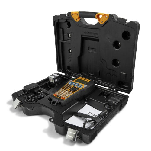 DYMO Rhino 6000+ Industrial Label Maker | Computer Connected Label Maker with Hard Carry Case | Includes 1 Vinyl Tape Cassette1 Flexible Nylon Tape Cassette and Rechargeable Lithium Ion Battery