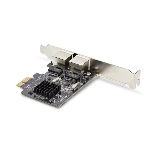 StarTech.com 2-Port Gigabit PCIe Network Adapter Card, 10/100/1000Mbps PCI Express NIC, Dual Realtek RTL8111H, Works with Windows and Linux, TAA Compliant