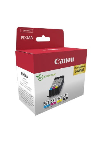 Canon 0386C008/CLI-571 Ink cartridge multi pack Bk,C,M,Y Blister 7ml Pack=4 for Canon Pixma MG 5750/7750