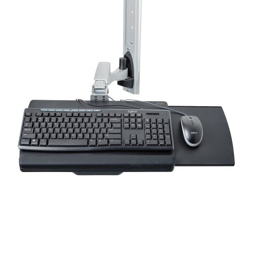 StarTech.com Wall Mount Workstation, VESA Mount For 32" Monitors (22lb/10kg), Fully Articulating Single Monitor Mount & Keyboard Tray w/Desktop Computer/PC Bracket, Standing Desk