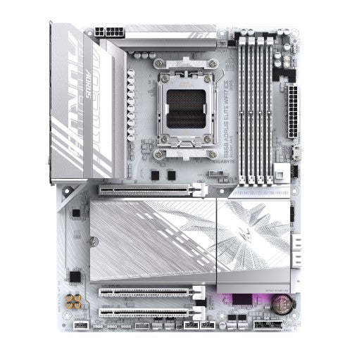 GIGABYTE B850 AORUS ELITE WIFI7 ICE Motherboard - AMD Ryzen 9000 Series CPUs, 14+2+2 Phases Digital VRM, up to 8200MHz DDR5 (OC), 1xPCIe 5.0 + 2xPCIe 4.0 M.2, 2.5 LAN, WIFI 7, USB 3.2 Gen 2x2