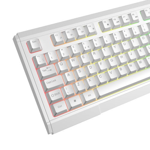 VIDA GAMER WHT 4IN1 USB KB MS HS KIT keyboard Mouse included Gaming QWERTY UK English White