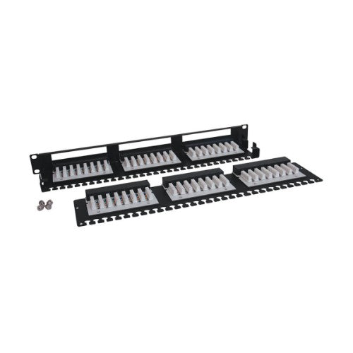 Tripp Lite N252-048-1U 48-Port 1U Rack-Mount Cat6/Cat5 High Density 110 Patch Panel, 568B, RJ45 Ethernet, TAA