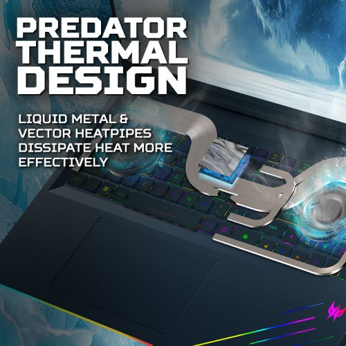 Acer Predator Helios 18 AI (PH18-73) Intel Ultra 9, 192GB, 5TB SSD, RTX5090, 18" WQUXGA, Windows 11 Gaming Notebook
