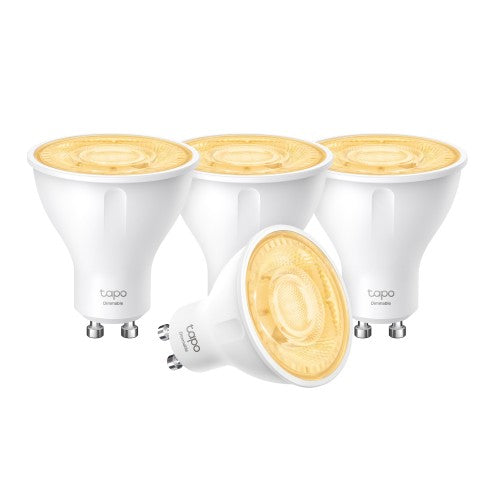 TP-Link Tapo Smart Wi-Fi Spotlight, Dimmable, 4-Pack