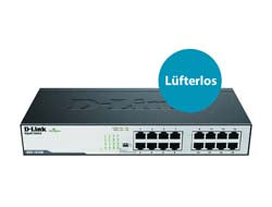D-Link DGS-1016D/E network switch Unmanaged Black, Metallic