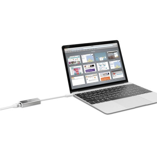 j5create JCE133G USB-C™ to Gigabit Ethernet Adapter, Grey and White