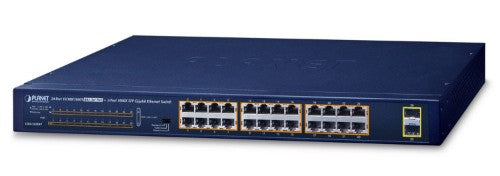 PLANET 24P Sw Gb PoE+ SFP 250W Unmanaged