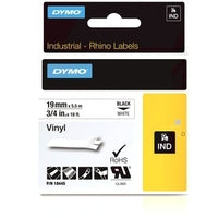 Dymo 18445/S0718620 Ribbon Vinyl black on white 19mm x 5,5m for Dymo Rhino 6-19mm/24mm