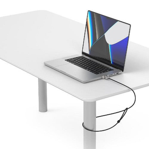 Compulocks Ledge Lock Adapter for MacBook Pro 16" M1, M2 & M3 with Keyed Cable Lock Silver