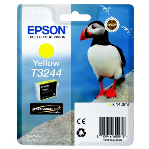 Epson C13T32444010/T3244 Ink cartridge yellow, 980 pages 14ml for Epson SC-P 400