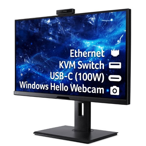Acer B8 Vero B278UE 27" Quad HD 16:9 ZeroFrame IPS 100Hz 4ms Webcam USB-Hub Computer Monitor