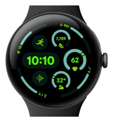 Google Pixel Watch 3 AMOLED 45 mm Digital Touchscreen Black Wi-Fi GPS (satellite)