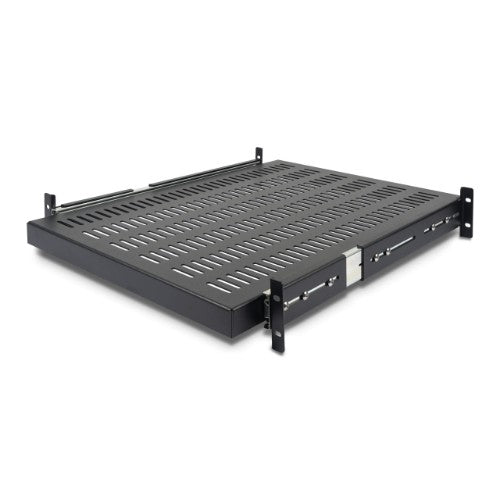 StarTech.com 2U Sliding Server Rack Mount Shelf - 20 to 30in Adjustable Mounting Depth - Vented - 50lb - Heavy Duty Universal 19” Rack Shelf for Equipment Rack - 24in Deep