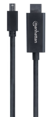 Manhattan Mini DisplayPort 1.1 to HDMI Cable, 1080p@60Hz, 1.8m, Male to Male, Black, Not Bi-Directional, Three Year Warranty