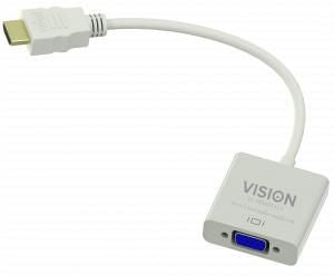 Vision TC-HDMIVGA video cable adapter VGA (D-Sub) HDMI Type A (Standard) White