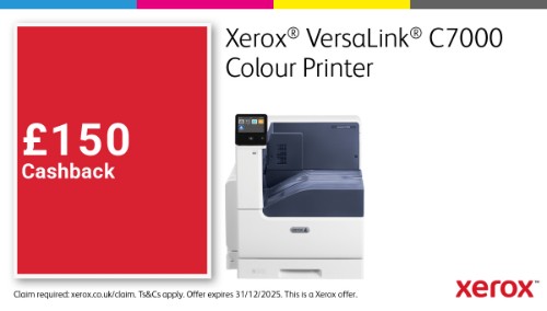 Xerox VersaLink C7000 A3 35/35 ppm Printer Adobe PS3 PCL5e/6 2 Trays Total 620 sheets