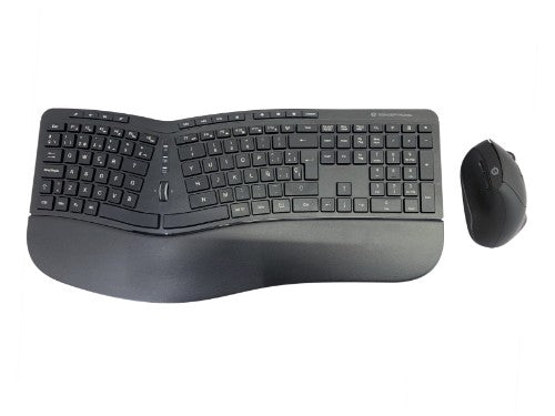 Conceptronic ORAZIO ERGO Wireless Ergonomic Keyboard & Mouse Kit, Spanish layout