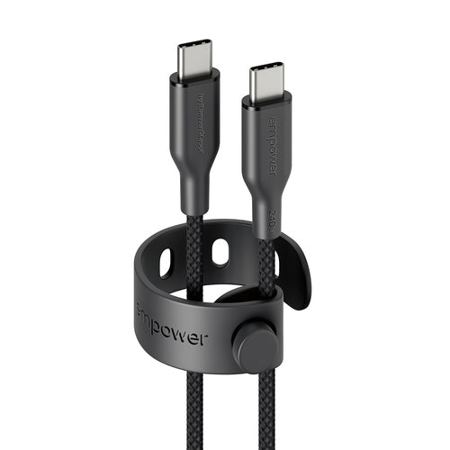 PanzerGlass empower™ by ® Racing 240W USB-C to USB-C Cable | USB 2.0 | 1.2M | Space Black