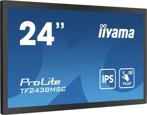 iiyama 23.8” 10pt Optical Bonded PCAP Open Frame Touch monitor with IPS panel technology, edge-to-edge glass design, anti-fingerprint coating and metal housing
