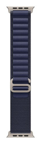 Apple 49mm Navy Alpine Loop - Large - Natural Titanium Finish